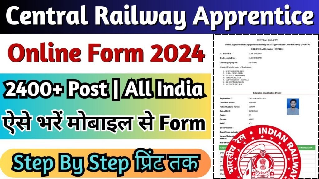 Railway RRC CR Apprentices Online Form 2024