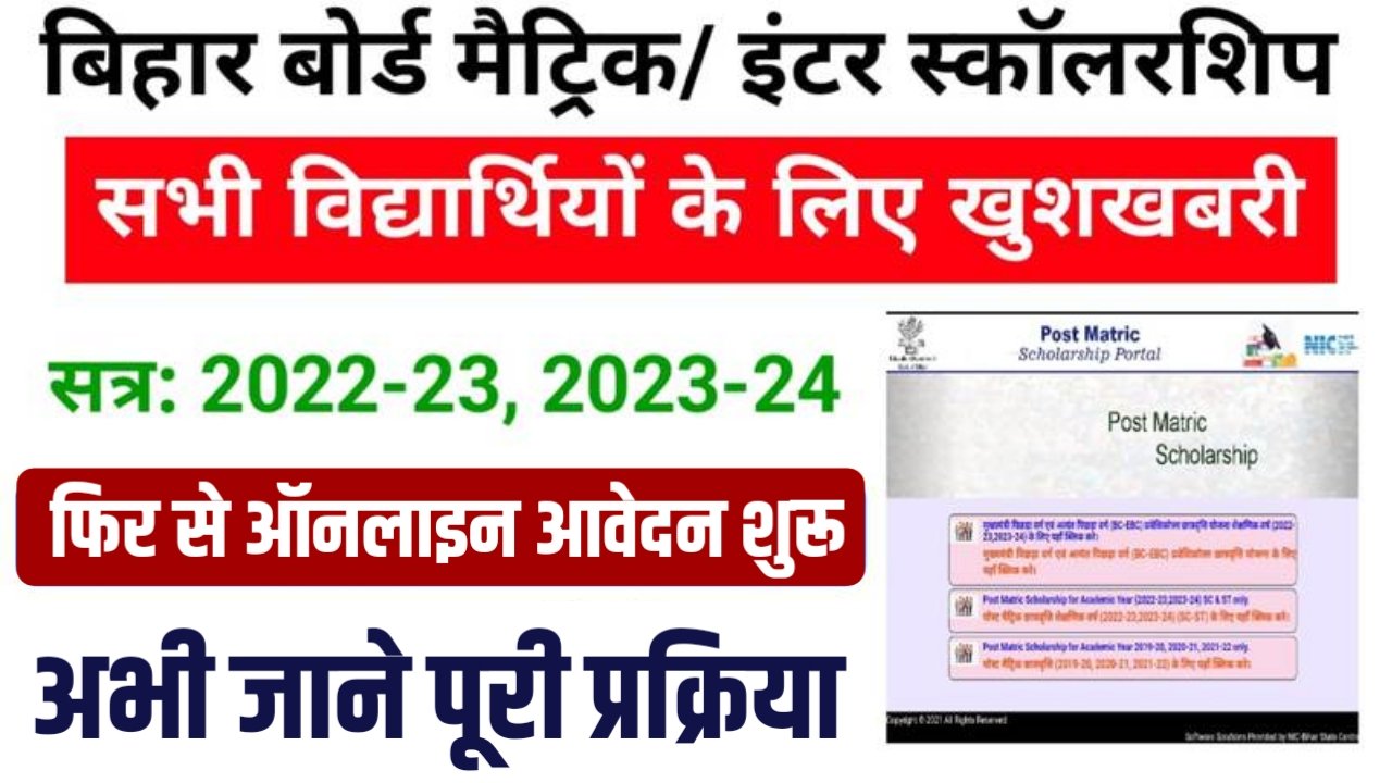 Bihar 12th Scholarship Online Apply 2024